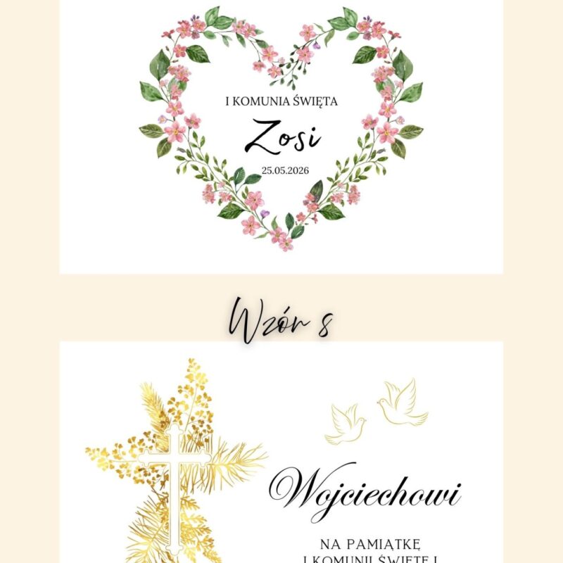 Biała szkatułka na I Komunię z przegródkami