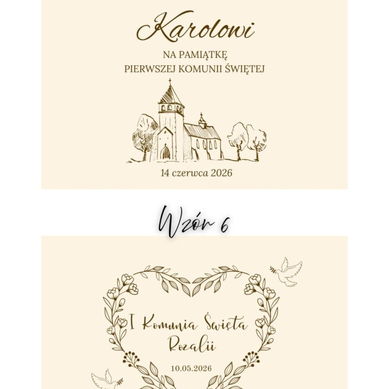 Grawerowana szkatułka na I Komunię z przegródkami