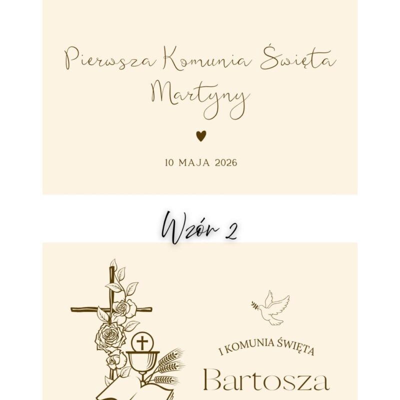 Grawerowana szkatułka na I Komunię z przegródkami