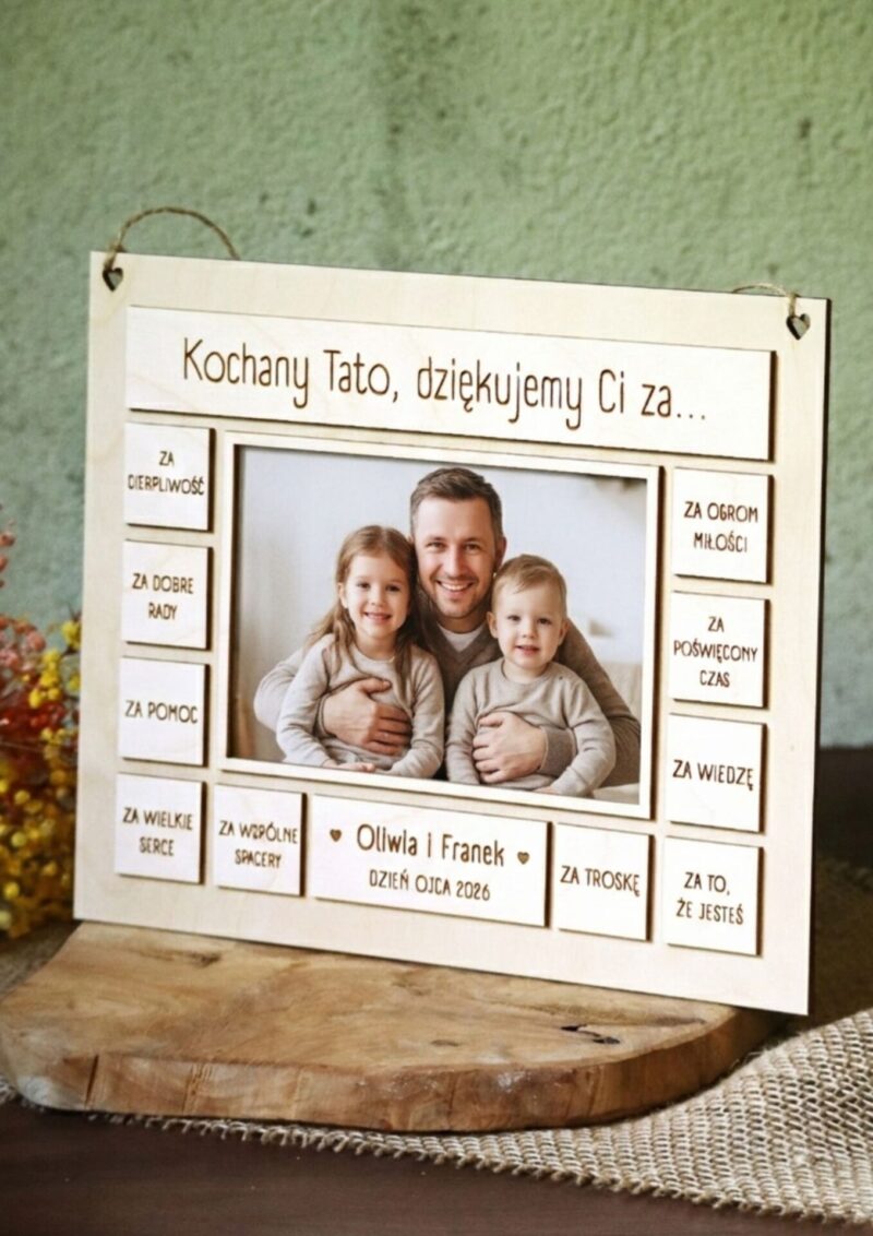 Ramka na zdjęcie z podziękowaniami dla Taty