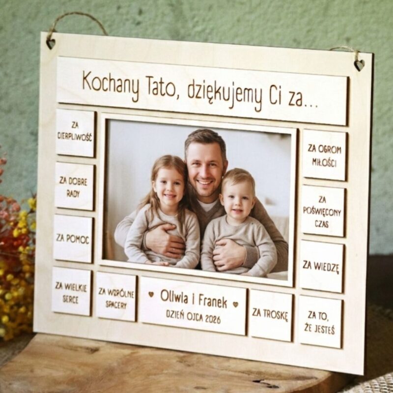 Ramka na zdjęcie z podziękowaniami dla Taty