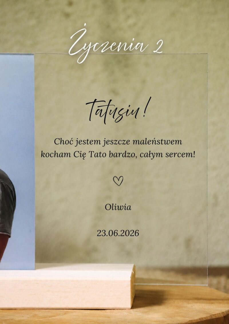 Ramka ze zdjęciem UV dla Taty Błękitne kwiaty