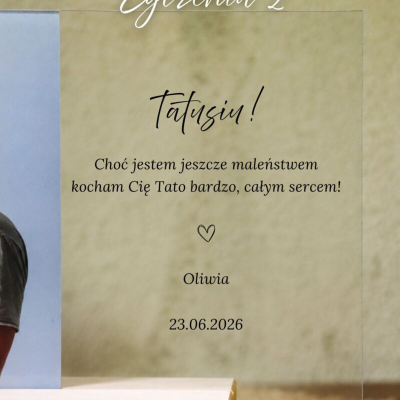 Ramka ze zdjęciem UV dla Taty Błękitne kwiaty