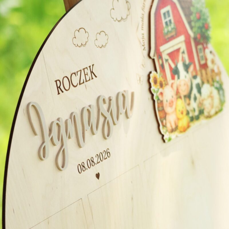 Tablica na roczek Wiejska farma