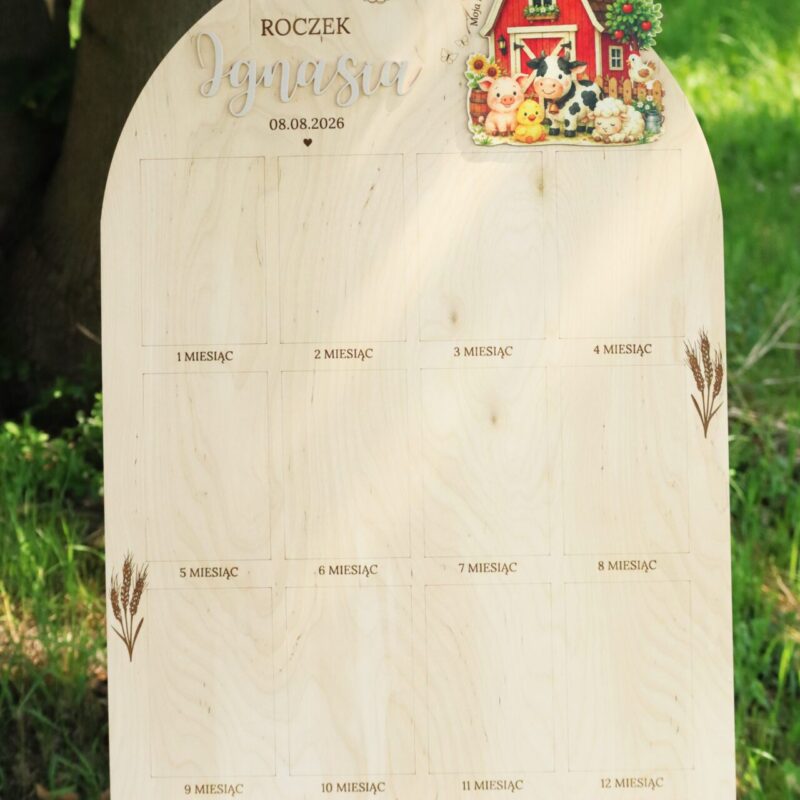 Tablica na roczek Wiejska farma