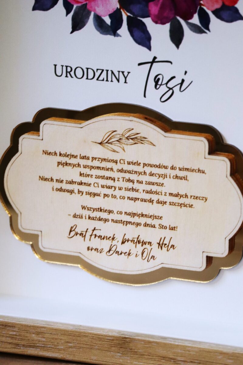 Ramka pamiątkowa z okazji urodzin