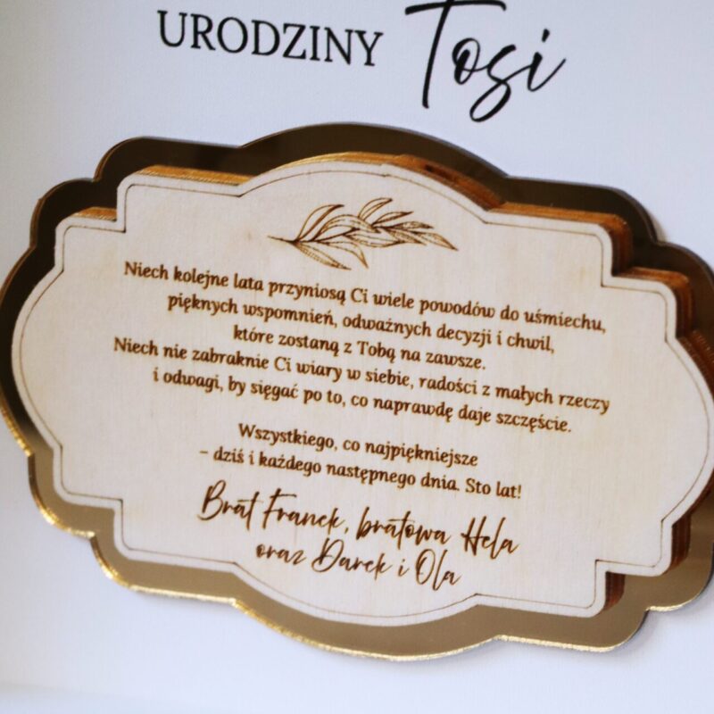Ramka pamiątkowa z okazji urodzin