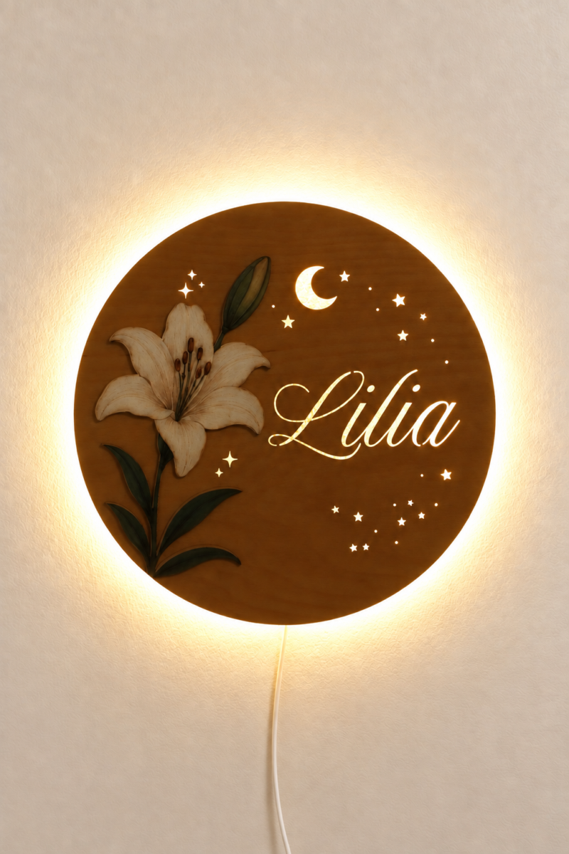 Lampka z imieniem Kwiat lilii