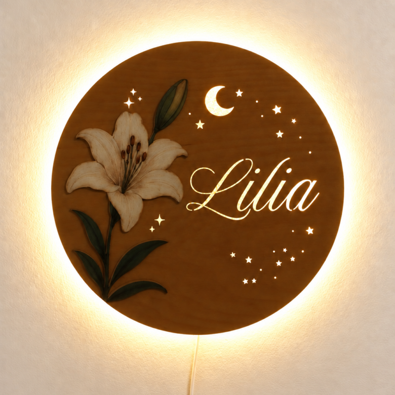 Lampka z imieniem Kwiat lilii