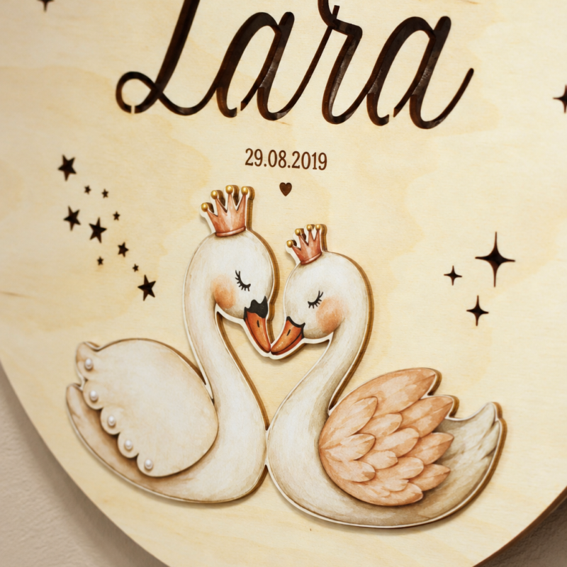 Lampka z imieniem Łabędzie