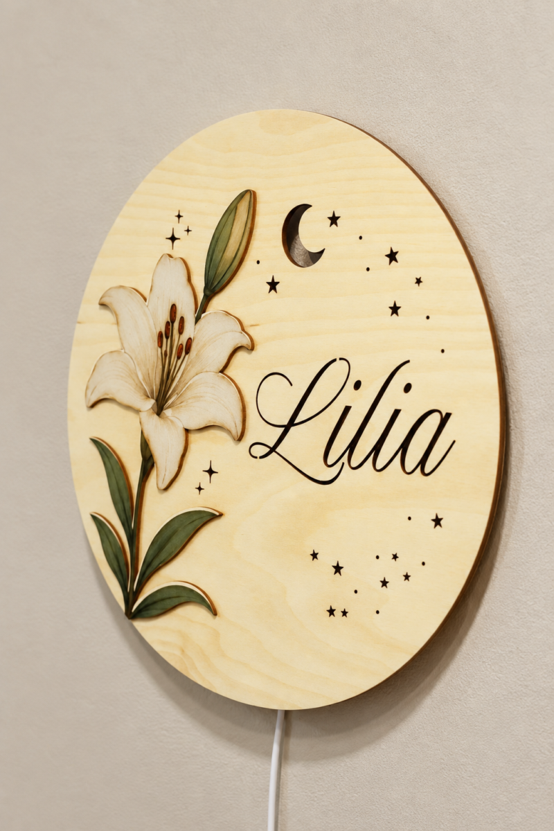 Lampka z imieniem Kwiat lilii