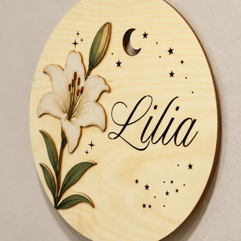 Lampka z imieniem Kwiat lilii