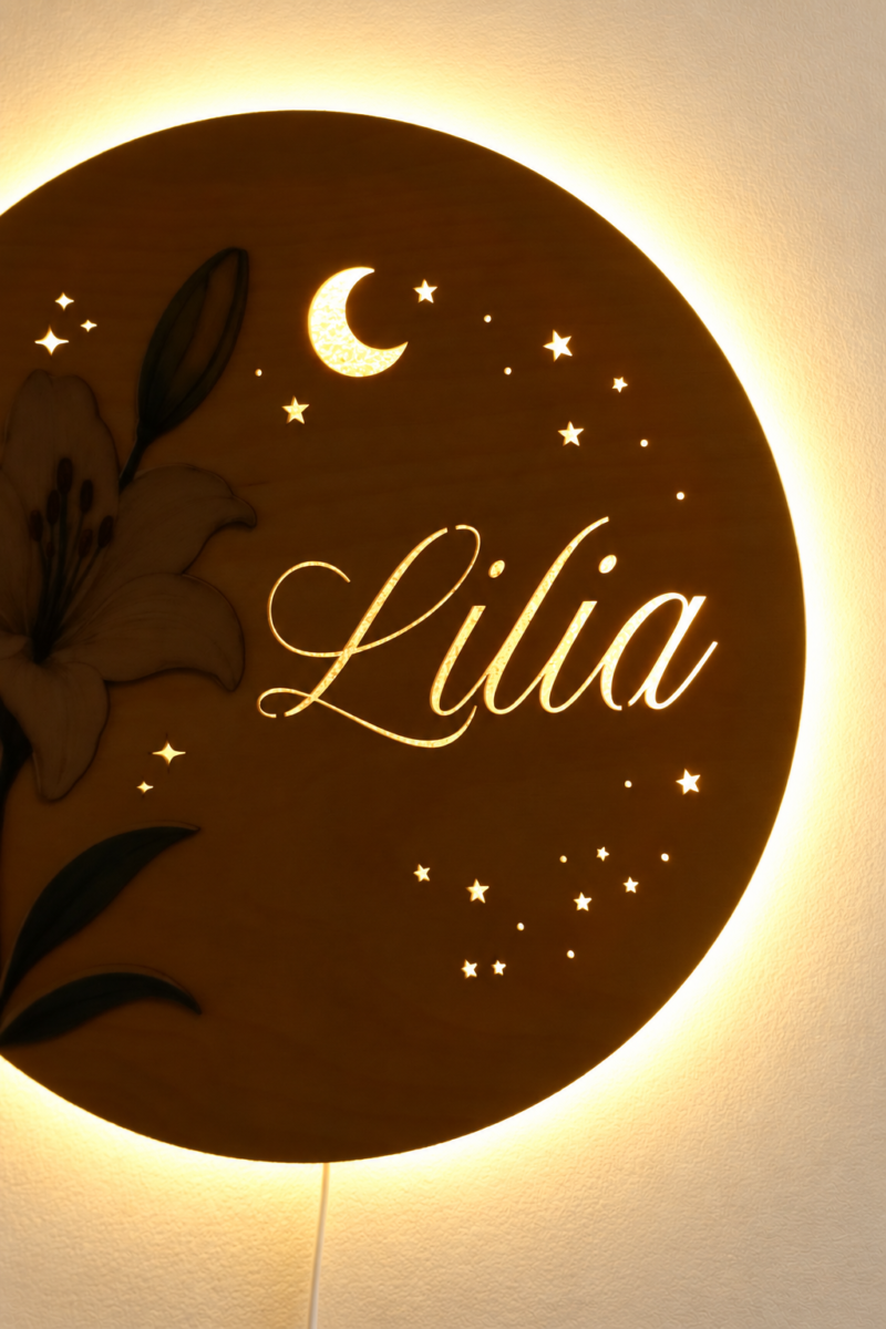 Lampka z imieniem Kwiat lilii