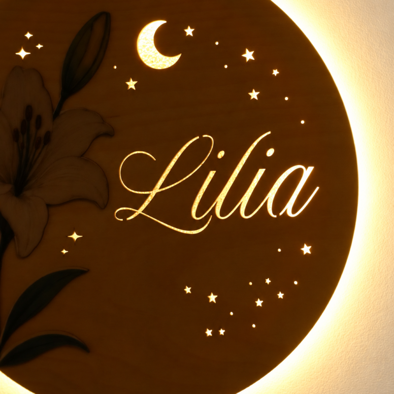 Lampka z imieniem Kwiat lilii