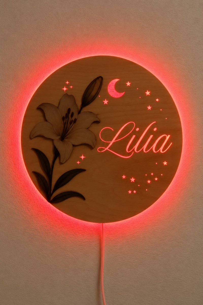 Lampka z imieniem Kwiat lilii