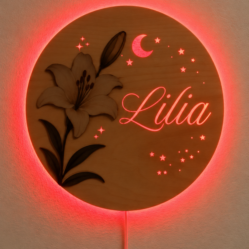 Lampka z imieniem Kwiat lilii