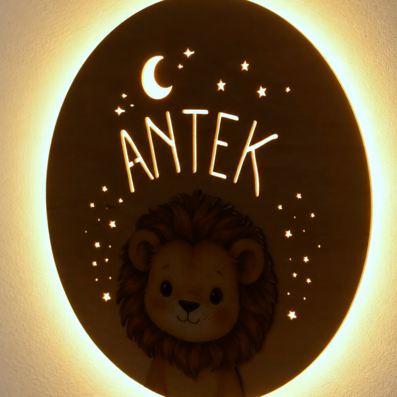 Lampka z imieniem Lew