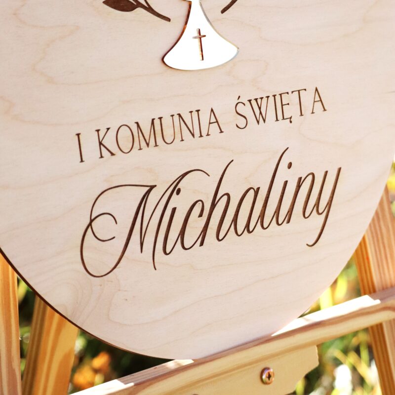 IMG_9349 Okrągła tablica powitalna na I Komunię Świętą