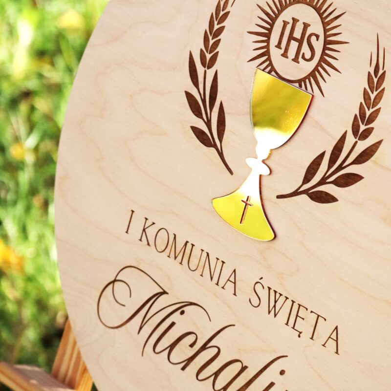 IMG_9355 Okrągła tablica powitalna na I Komunię Świętą