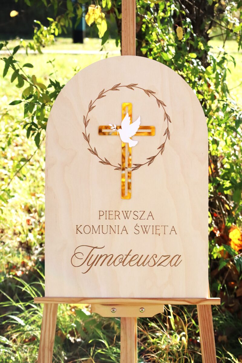 IMG_9371 Półokrągła tablica powitalna na I Komunię Świętą