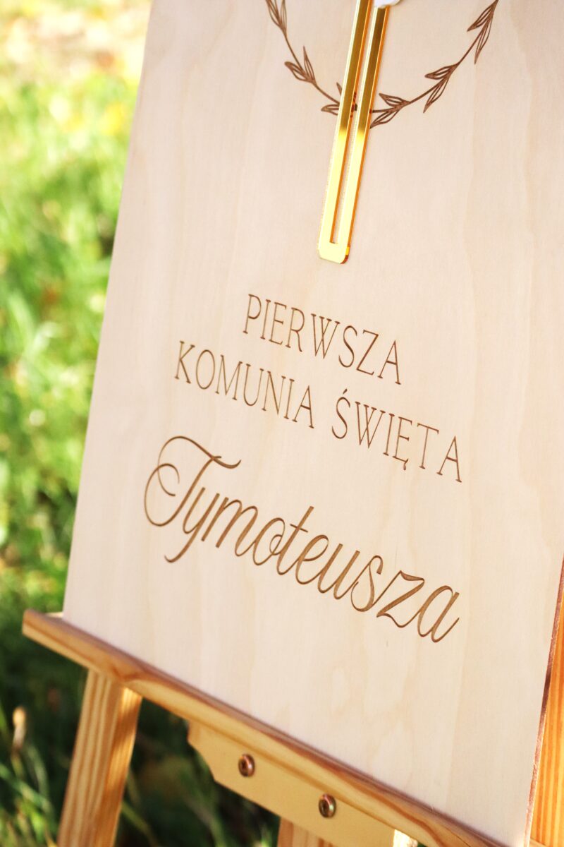 IMG_9384 Półokrągła tablica powitalna na I Komunię Świętą